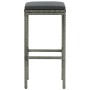 Taburetes de cocina con cojines 2 uds ratán sintético gris de vidaXL, Taburetes de cocina - Ref: Foro24-313441, Precio: 51,78...
