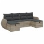 Set de sofás de jardín 6 pzas y cojines ratán sintético gris de , Conjuntos de jardín - Ref: Foro24-3264168, Precio: 387,70 €...