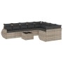 Set sofás jardín 10 pzas con cojines ratán sintético gris claro de , Conjuntos de jardín - Ref: Foro24-3254189, Precio: 674,6...