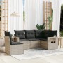 Set de sofás jardín y cojines 5 pzas ratán sintético gris claro de , Conjuntos de jardín - Ref: Foro24-3252509, Precio: 357,0...
