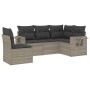 Set de sofás jardín y cojines 5 pzas ratán sintético gris claro de , Conjuntos de jardín - Ref: Foro24-3252509, Precio: 357,0...