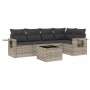 Set de sofás de jardín 6 pzas y cojines ratán sintético gris de , Conjuntos de jardín - Ref: Foro24-3252479, Precio: 413,03 €...