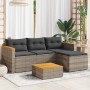 Set de sofá de jardín 3 pzas y cojines ratán sintético gris de , Conjuntos de jardín - Ref: Foro24-365827, Precio: 272,19 €, ...