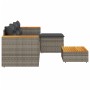 Set de sofá de jardín 3 pzas y cojines ratán sintético gris de , Conjuntos de jardín - Ref: Foro24-365827, Precio: 272,19 €, ...
