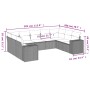 Set muebles jardín 9 pzas y cojines ratán sintético gris claro de , Conjuntos de jardín - Ref: Foro24-3223001, Precio: 624,52...