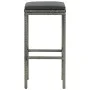 Taburetes altos con cojines 4 uds ratán sintético gris de vidaXL, Taburetes de cocina - Ref: Foro24-313447, Precio: 94,32 €, ...