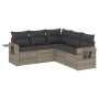 Set de sofás jardín y cojines 5 pzas ratán sintético gris claro de , Conjuntos de jardín - Ref: Foro24-3220151, Precio: 349,9...