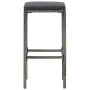 Hohe Hocker mit Kissen 4 Stück synthetisches Rattangrau von vidaXL, Küchenhocker - Ref: Foro24-313447, Preis: 94,32 €, Rabatt: %