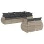 Gartensofagarnitur 7-teilig mit Polstern, helles graues PE-Rattan von , Modulare Sofas für den Außenbereich - Ref: Foro24-322...