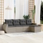 Set de sofás jardín y cojines 5 pzas ratán sintético gris claro de , Conjuntos de jardín - Ref: Foro24-3221291, Precio: 327,4...