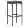 Taburetes altos con cojines 4 uds ratán sintético gris de vidaXL, Taburetes de cocina - Ref: Foro24-313447, Precio: 94,90 €, ...