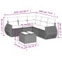 Set de sofás de jardín 6 pzas y cojines ratán sintético gris de , Conjuntos de jardín - Ref: Foro24-3221361, Precio: 416,31 €...