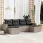Garden sofa set 6 pieces and gray synthetic rattan cushions by , Modular outdoor sofas - Ref: Foro24-3221721, Price: 393,23 €...