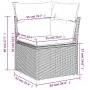 Garden sofa set 6 pieces and gray synthetic rattan cushions by , Modular outdoor sofas - Ref: Foro24-3221721, Price: 393,23 €...
