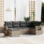 Set de sofás de jardín 6 pzas y cojines ratán sintético gris de , Conjuntos de jardín - Ref: Foro24-3220461, Precio: 400,51 €...