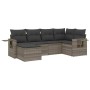 Set de sofás de jardín 6 pzas y cojines ratán sintético gris de , Conjuntos de jardín - Ref: Foro24-3220461, Precio: 400,51 €...