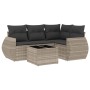 Set de sofás jardín y cojines 5 pzas ratán sintético gris claro de , Conjuntos de jardín - Ref: Foro24-3221321, Precio: 368,5...