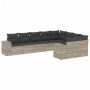 Set muebles jardín 9 pzas y cojines ratán sintético gris claro de , Conjuntos de jardín - Ref: Foro24-3223041, Precio: 624,52...