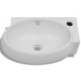 Lavabo con hueco de grifo y rebosadero cerámica blanco de vidaXL, Lavabos - Ref: Foro24-140698, Precio: 61,50 €, Descuento: %