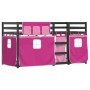 Litera con cortinas madera maciza de pino rosa 90x190 cm de , Camas y somieres - Ref: Foro24-3283885, Precio: 212,77 €, Descu...