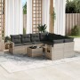 Set muebles jardín 9 pzas y cojines ratán sintético gris claro de , Conjuntos de jardín - Ref: Foro24-3252299, Precio: 604,98...