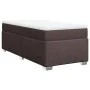 Box spring bed with dark brown fabric mattress 90x190 cm by , Beds and slatted bases - Ref: Foro24-3285098, Price: 295,85 €, ...