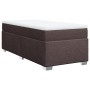 Cama box spring con colchón tela marrón oscuro 90x190 cm de , Camas y somieres - Ref: Foro24-3285098, Precio: 356,57 €, Descu...
