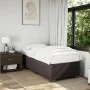 Box spring bed with dark brown fabric mattress 90x190 cm by , Beds and slatted bases - Ref: Foro24-3285098, Price: 295,85 €, ...