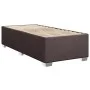 Box spring bed with dark brown fabric mattress 90x190 cm by , Beds and slatted bases - Ref: Foro24-3285098, Price: 295,85 €, ...