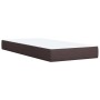 Cama box spring con colchón tela marrón oscuro 90x190 cm de , Camas y somieres - Ref: Foro24-3285098, Precio: 356,57 €, Descu...