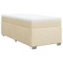 Cama box spring con colchón tela color crema 90x190 cm de , Camas y somieres - Ref: Foro24-3285100, Precio: 331,82 €, Descuen...