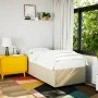 Boxspring-Bett mit cremefarbenem Stoffmatratze 90x190 cm. von , Betten und Lattenroste - Ref: Foro24-3285100, Preis: 325,10 €...