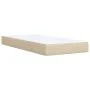 Boxspring-Bett mit cremefarbenem Stoffmatratze 90x190 cm. von , Betten und Lattenroste - Ref: Foro24-3285100, Preis: 325,10 €...