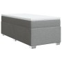 Cama box spring con colchón tela gris claro 100x200 cm de , Camas y somieres - Ref: Foro24-3285109, Precio: 363,04 €, Descuen...