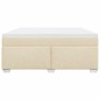 Cama box spring con colchón tela color crema 180x200 cm de , Camas y somieres - Ref: Foro24-3285156, Precio: 607,53 €, Descue...