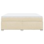 Cama box spring con colchón tela color crema 180x200 cm de , Camas y somieres - Ref: Foro24-3285156, Precio: 607,53 €, Descue...