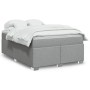 Cama box spring con colchón tela gris claro 140x200 cm de , Camas y somieres - Ref: Foro24-3285137, Precio: 440,52 €, Descuen...