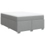 Cama box spring con colchón tela gris claro 140x200 cm de , Camas y somieres - Ref: Foro24-3285137, Precio: 440,52 €, Descuen...