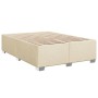 Cama box spring con colchón tela color crema 140x200 cm de , Camas y somieres - Ref: Foro24-3285142, Precio: 455,31 €, Descue...