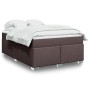 Cama box spring con colchón tela marrón oscuro 140x200 cm de , Camas y somieres - Ref: Foro24-3285140, Precio: 449,27 €, Desc...