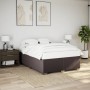 Cama box spring con colchón tela marrón oscuro 140x200 cm de , Camas y somieres - Ref: Foro24-3285140, Precio: 449,27 €, Desc...