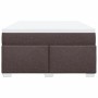 Cama box spring con colchón tela marrón oscuro 140x200 cm de , Camas y somieres - Ref: Foro24-3285140, Precio: 449,27 €, Desc...
