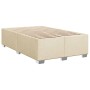 Cama box spring con colchón tela color crema 120x200 cm de , Camas y somieres - Ref: Foro24-3285128, Precio: 412,59 €, Descue...