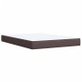 Cama box spring con colchón tela marrón oscuro 140x200 cm de , Camas y somieres - Ref: Foro24-3285140, Precio: 449,27 €, Desc...