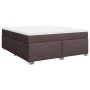 Cama box spring con colchón tela marrón oscuro 180x200 cm de , Camas y somieres - Ref: Foro24-3285154, Precio: 541,02 €, Desc...