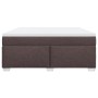 Cama box spring con colchón tela marrón oscuro 180x200 cm de , Camas y somieres - Ref: Foro24-3285154, Precio: 541,02 €, Desc...