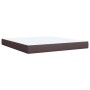 Cama box spring con colchón tela marrón oscuro 180x200 cm de , Camas y somieres - Ref: Foro24-3285154, Precio: 541,02 €, Desc...