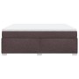 Cama box spring con colchón tela marrón oscuro 180x200 cm de , Camas y somieres - Ref: Foro24-3285154, Precio: 541,02 €, Desc...