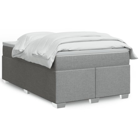 Cama box spring con colchón tela gris claro 120x200 cm de , Camas y somieres - Ref: Foro24-3285123, Precio: 415,22 €, Descuen...