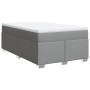 Cama box spring con colchón tela gris claro 120x200 cm de , Camas y somieres - Ref: Foro24-3285123, Precio: 415,22 €, Descuen...